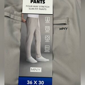 Marc New York 36x30 Men’s Commuter Pants Four Way Stretch Slim Fit Pants - New
